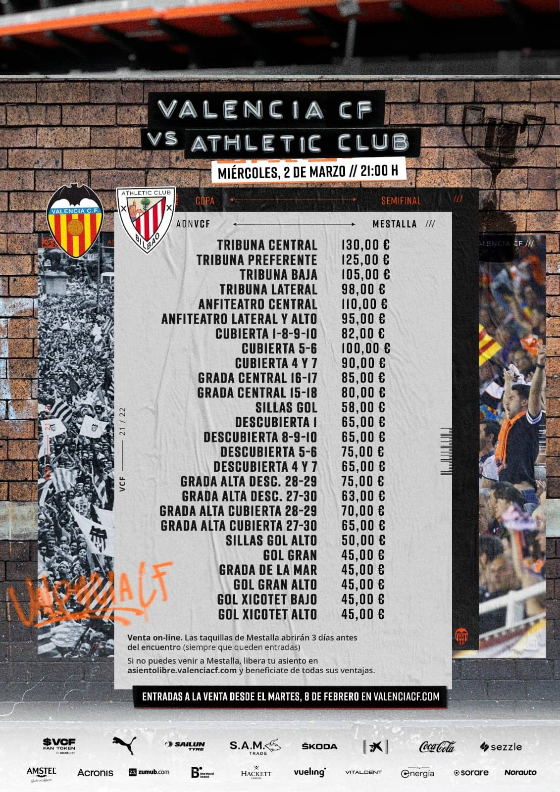 Entradas valencia bilbao copa del rey